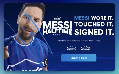 Enter for a chance to win one of 37 exclusive Lionel Messi prizes, including signed, worn, and game-used memorabilia from the Lowe's commercial shoot.