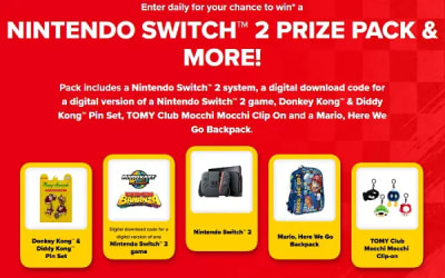 Enter daily for a chance to win a Nintendo Switch 2 Prize Pack or the Grand Prize featuring an all-expenses-paid GameTruck Party.
