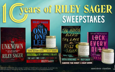 Enter for a chance to win all 10 Riley Sager books including his newest release plus three exclusive themed candles.