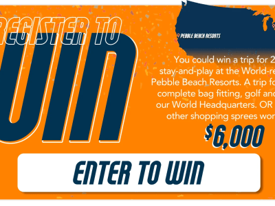 Enter for a chance to win a Pebble Beach golf getaway, a custom club fitting package, shopping sprees, and more during Carl's Golfland's 68th Anniversary celebration.