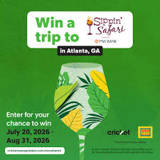 Enter for a chance to win a VIP trip for two to Zoo Atlanta's Sippin' Safari event in September, including airfare, hotel, and a $500 gift card.