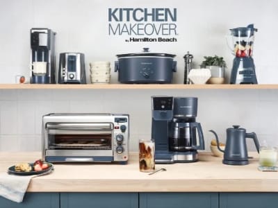 Enter for a chance to win a set of six Hamilton Beach Kitchen Makeover essentials in a stylish slate blue finish.
