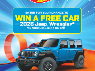 Enter for a chance to win a 2026 Jeep Wrangler in the Hot Wheels sweepstakes from Mattel.
