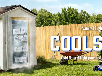 Enter for a chance to win the Natural Light CoolShed — a solar-powered backyard beer fridge plus $15,531 in beer money.