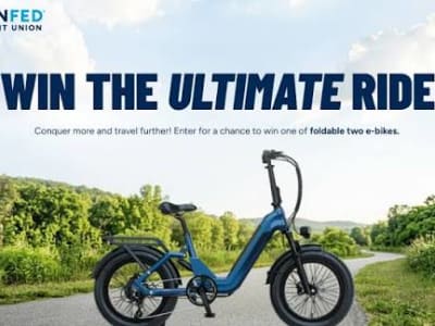 Enter for a chance to win one of two foldable e-bikes from PenFed Credit Union, valued at $1,499 each.
