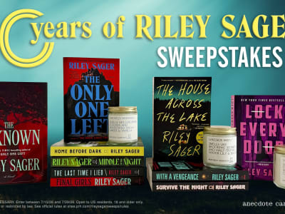 Enter for a chance to win all 10 Riley Sager books including his newest release plus three exclusive themed candles.