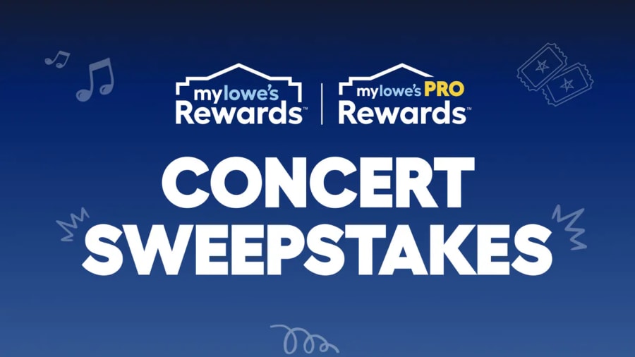 Lowe's Year of Concert Tickets Sweepstakes 🎵