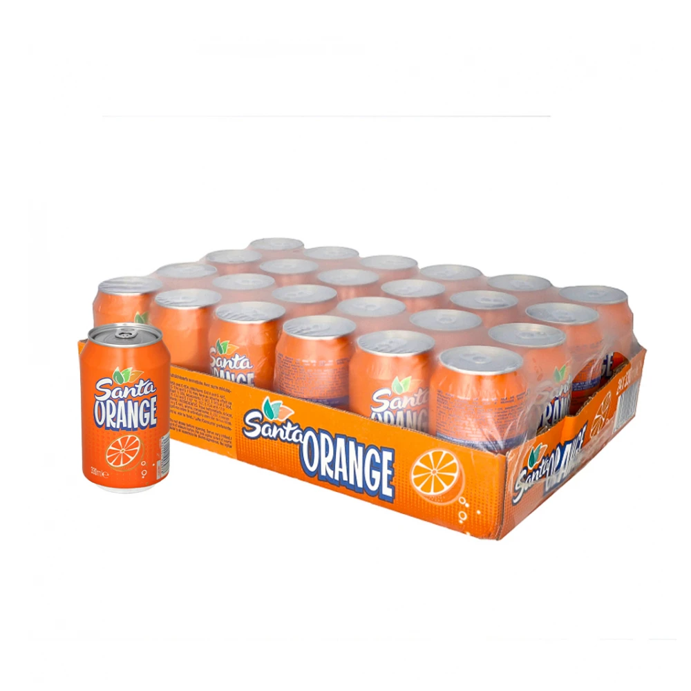 Caja de refresco Santa naranja