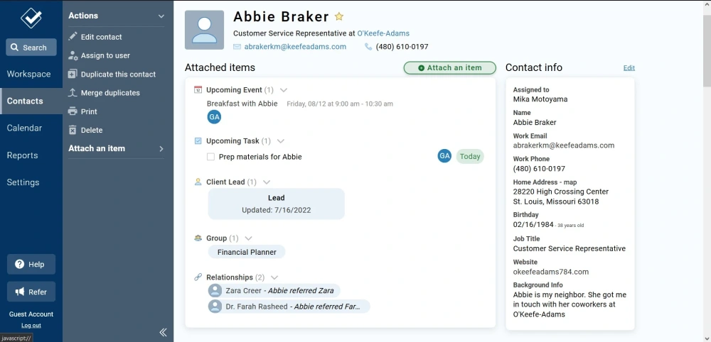 Less Annoying CRM