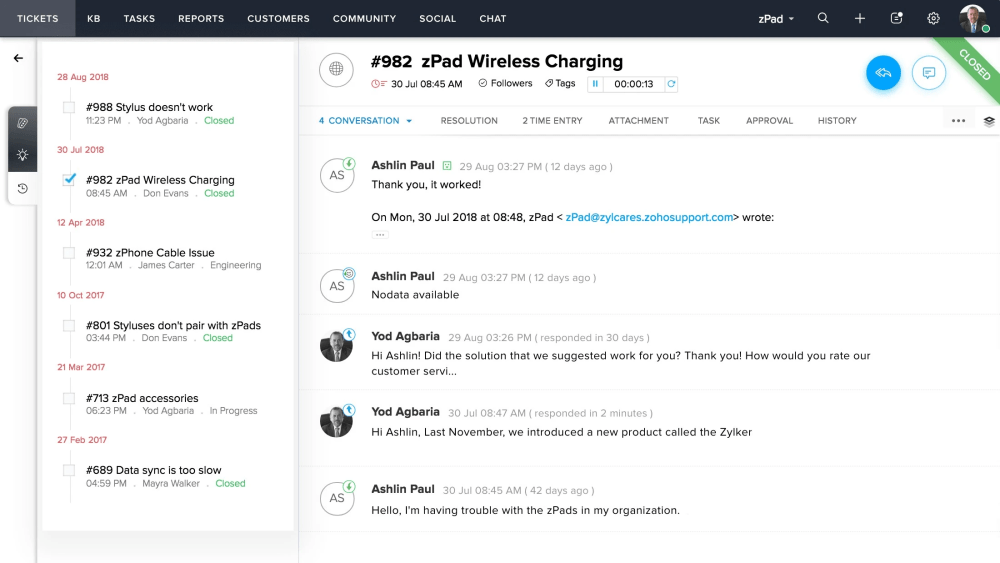 Zoho Desk