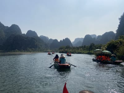 Entering a limestone cave