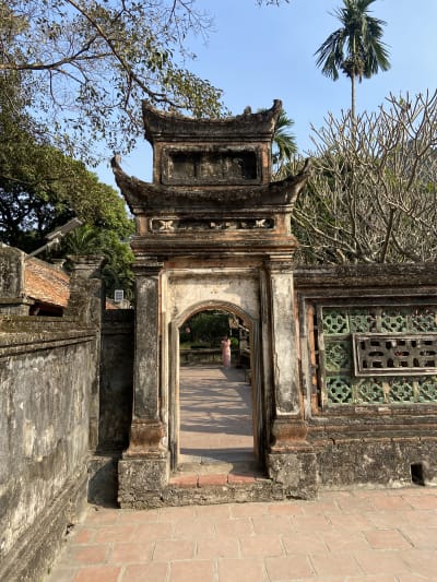 Sacred temple courtyard