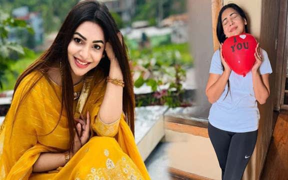 প্রভার হাতে বেলুনে লেখা-আই লাভ ইউ
