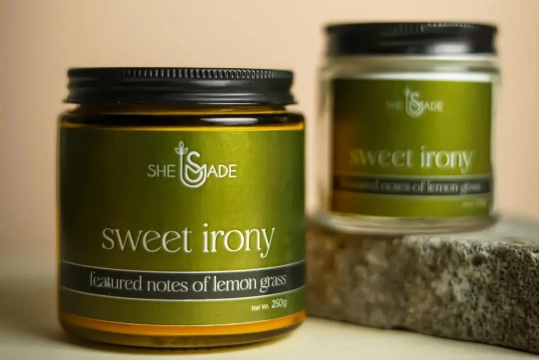 Sweet Irony Scented Candle (Lemon Grass) (100gm)