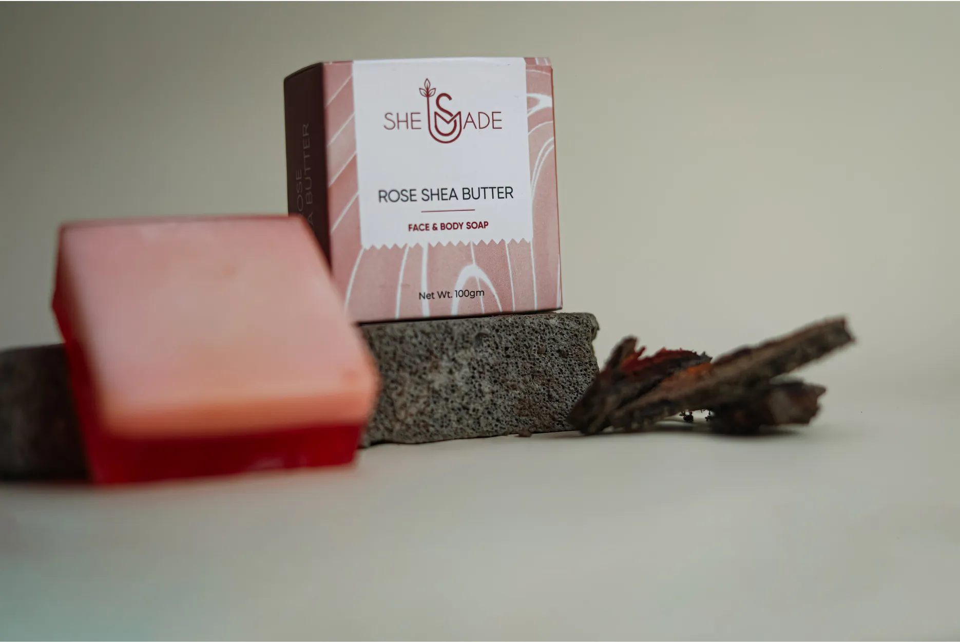 Rose & Shea Butter Handcrafted Soap (100gm)