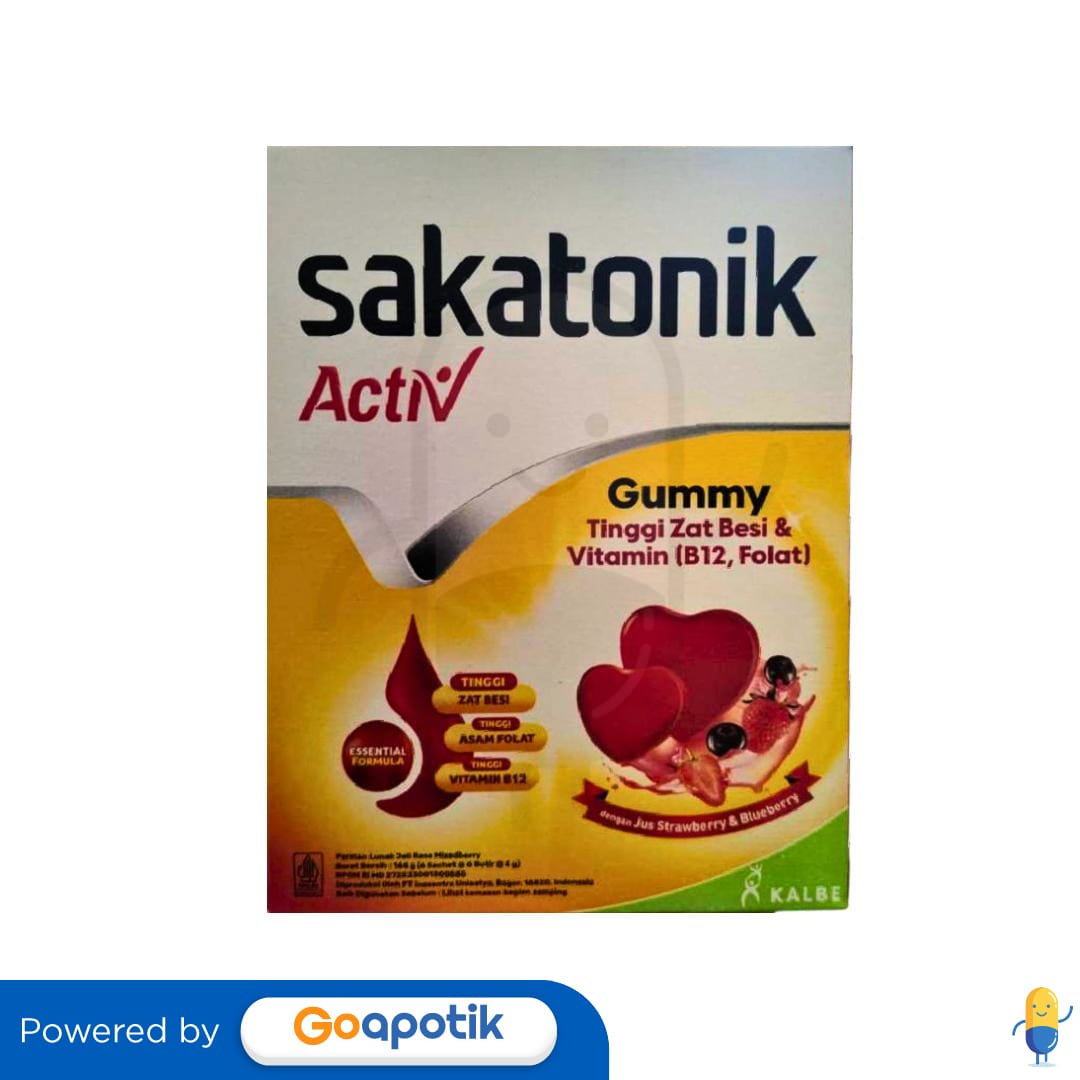SAKATONIK AKTIV GUMMY 24 GRAM BOX 6 SACHET