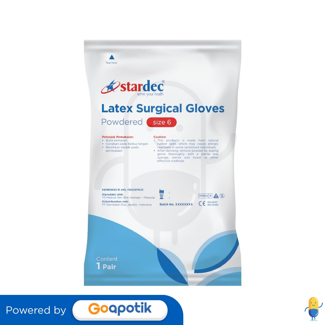 STARDEC SARUNG TANGAN OPERASI POWDERED 6/PASANG