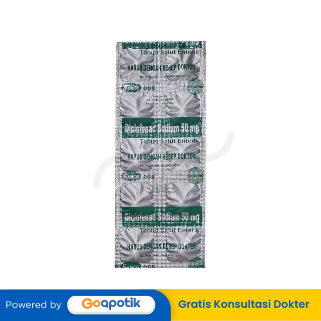 DICLOFENAC SODIUM SAMCO 50 MG STRIP 10 TABLET