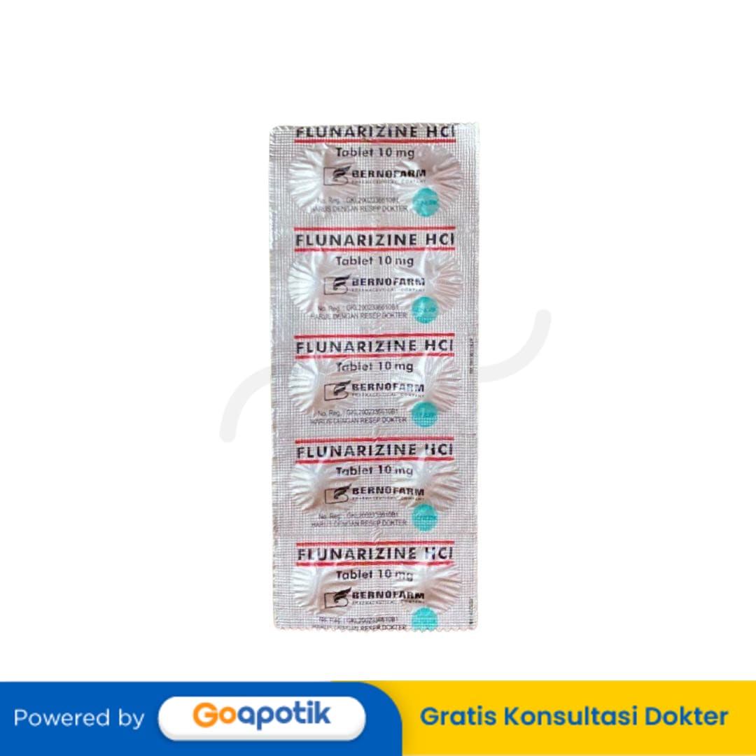 FLUNARIZINE HCL BERNOFARM 10 MG STRIP 10 TABLET