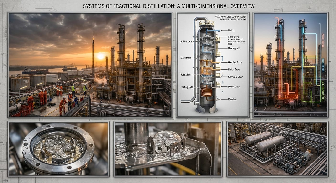 Refinery fractional distillation towers