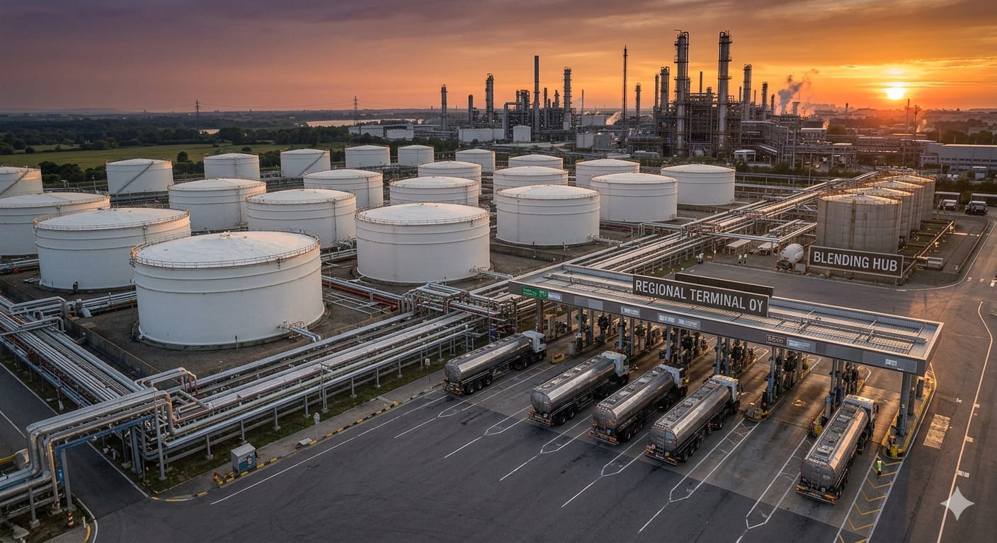 Downstream marketing and petroleum logistics refinery hubs