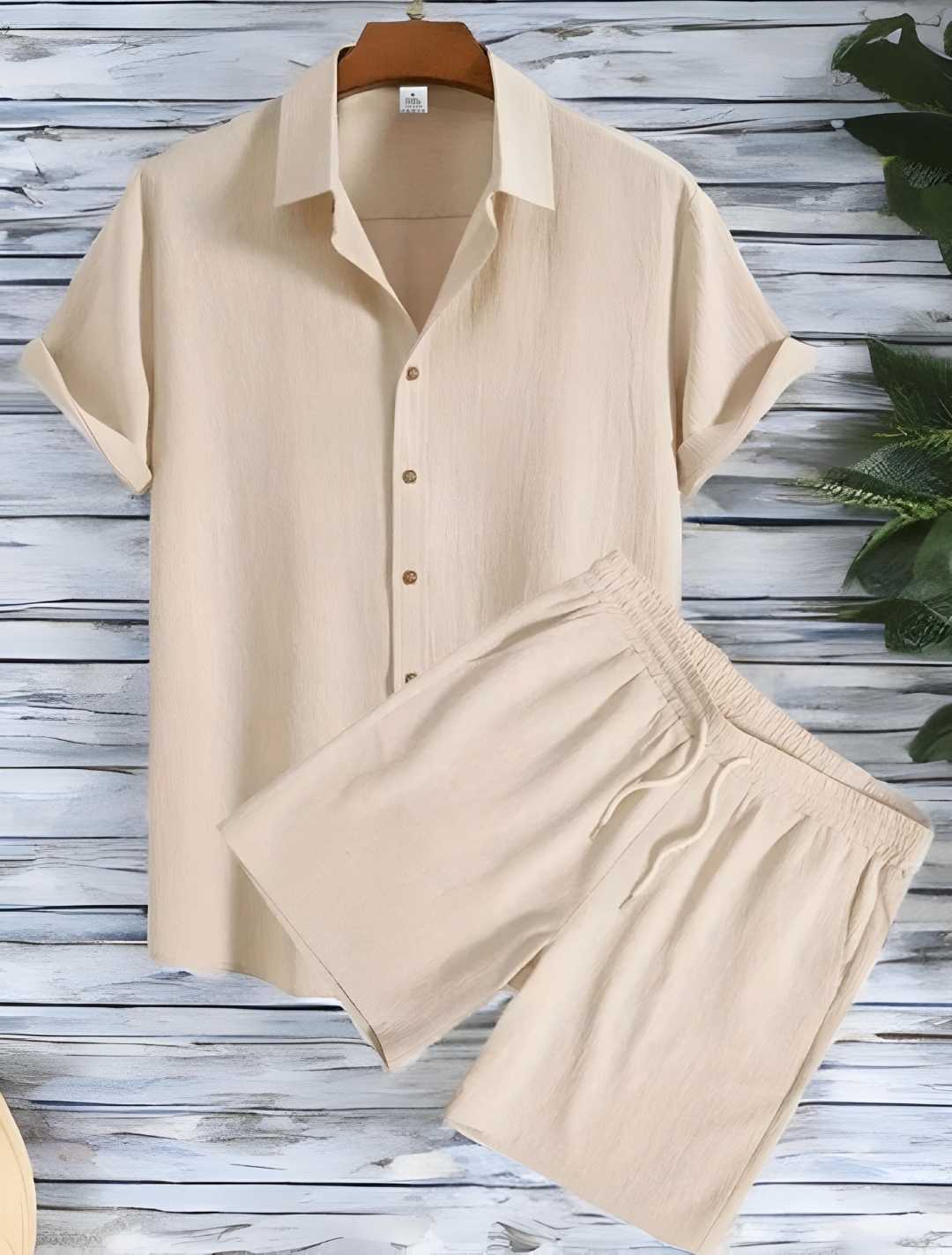 MEN'S LINEN SHIRT & SHORTS SET