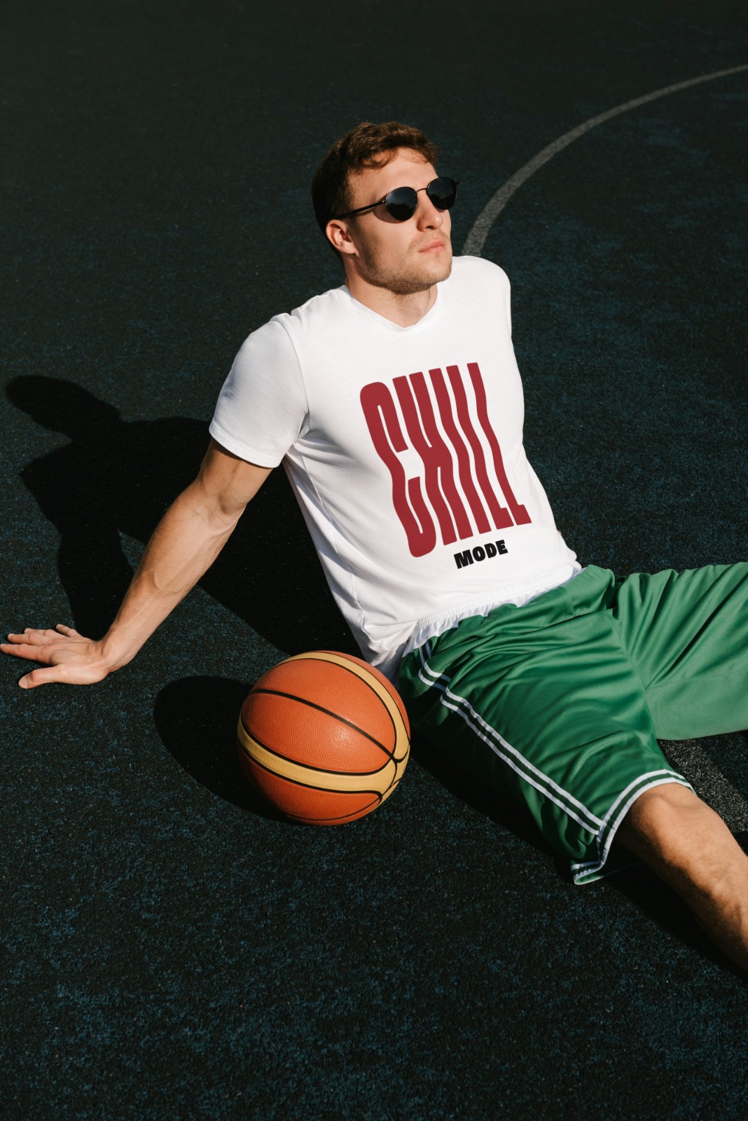 Men White CHILL MODE Graphic Printed Cotton T-Shirt