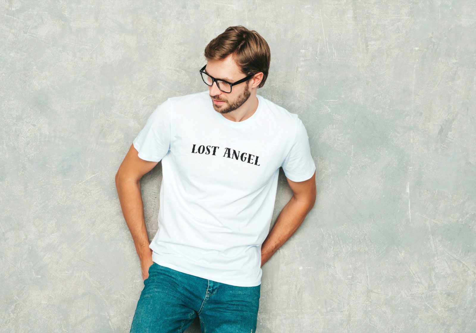 Lost Angel Typography Graphic T-Shirt – White