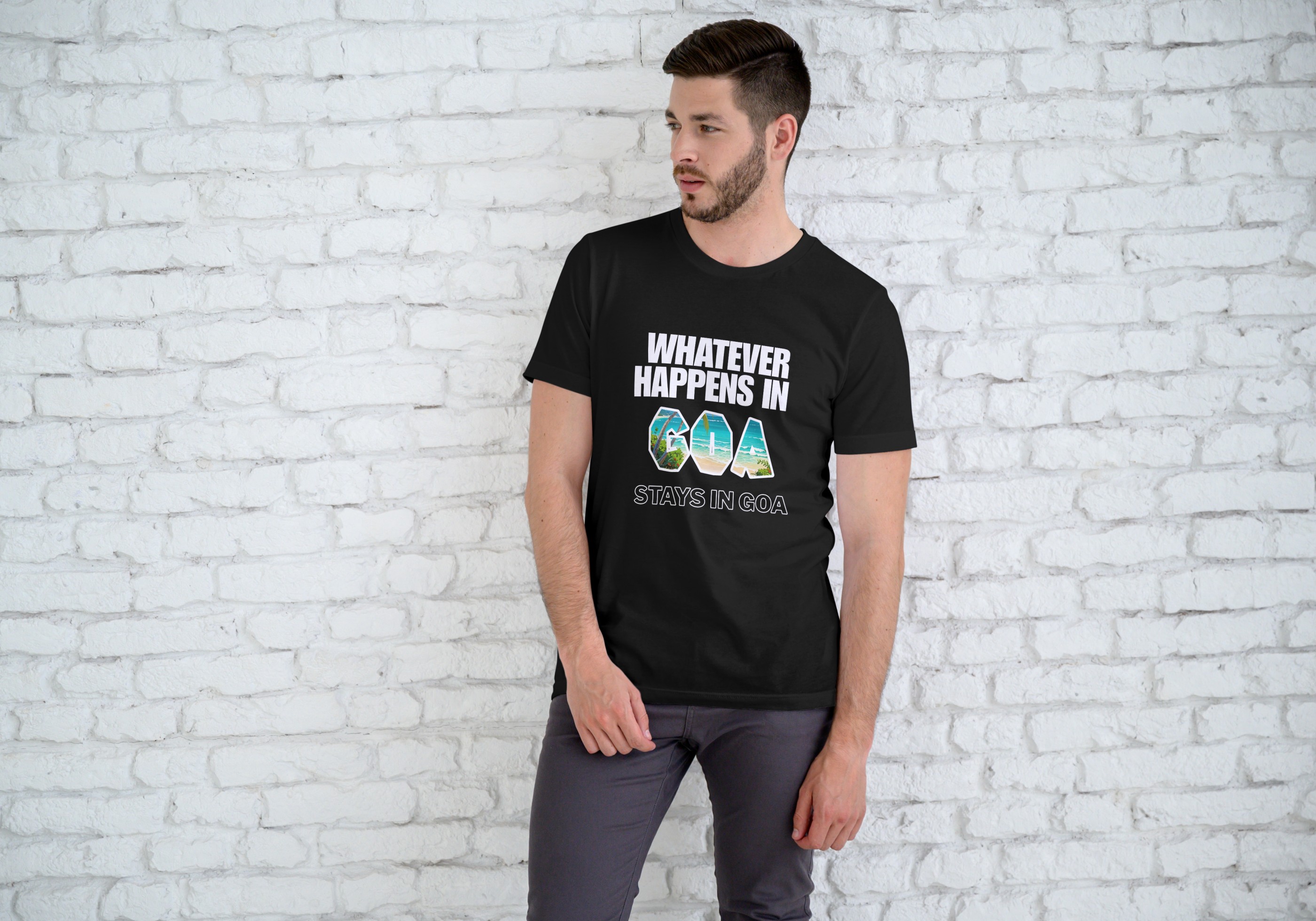 Whatever Happens In Goa Graphic T-Shirt