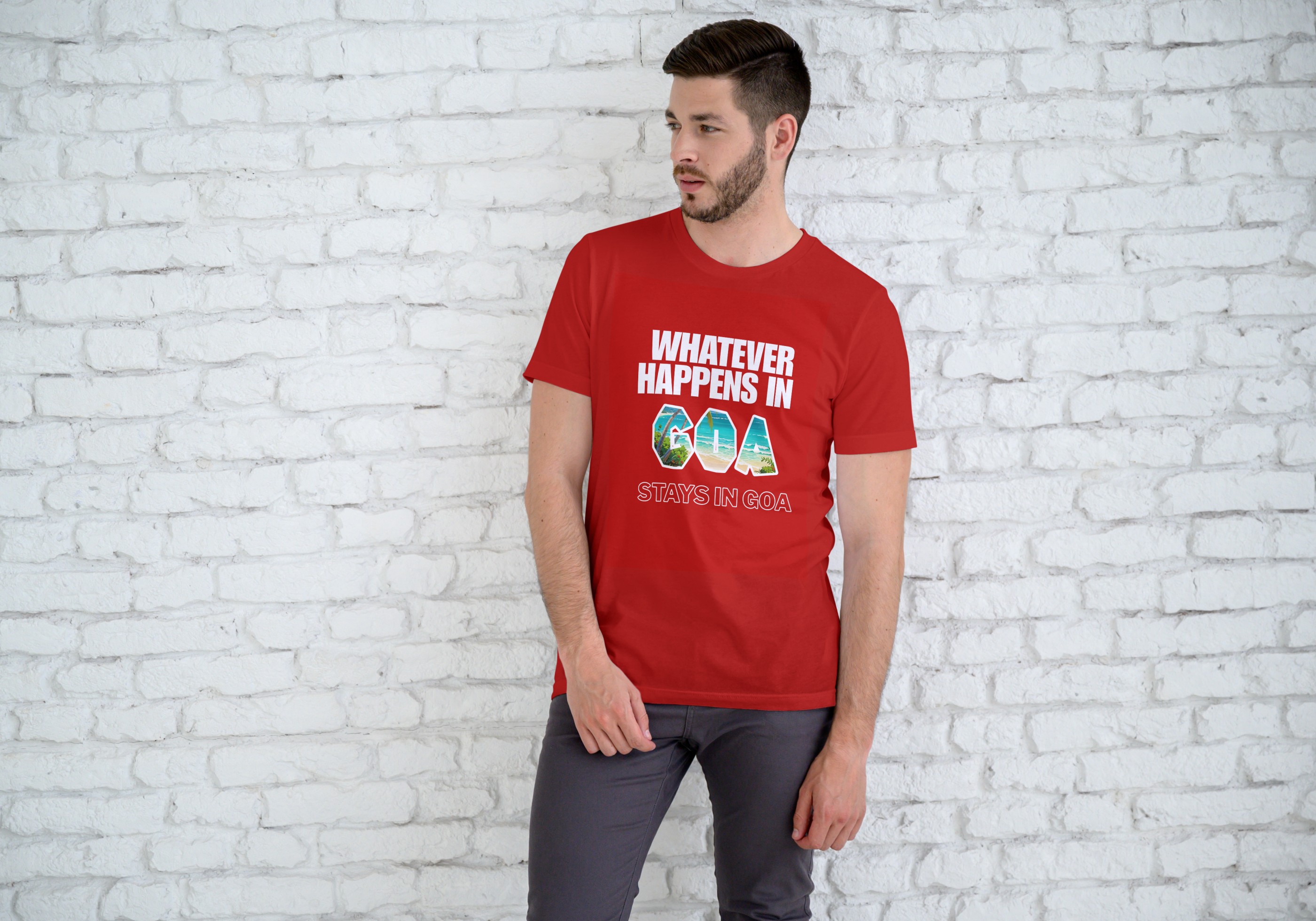 Whatever Happens In Goa Graphic T-Shirt