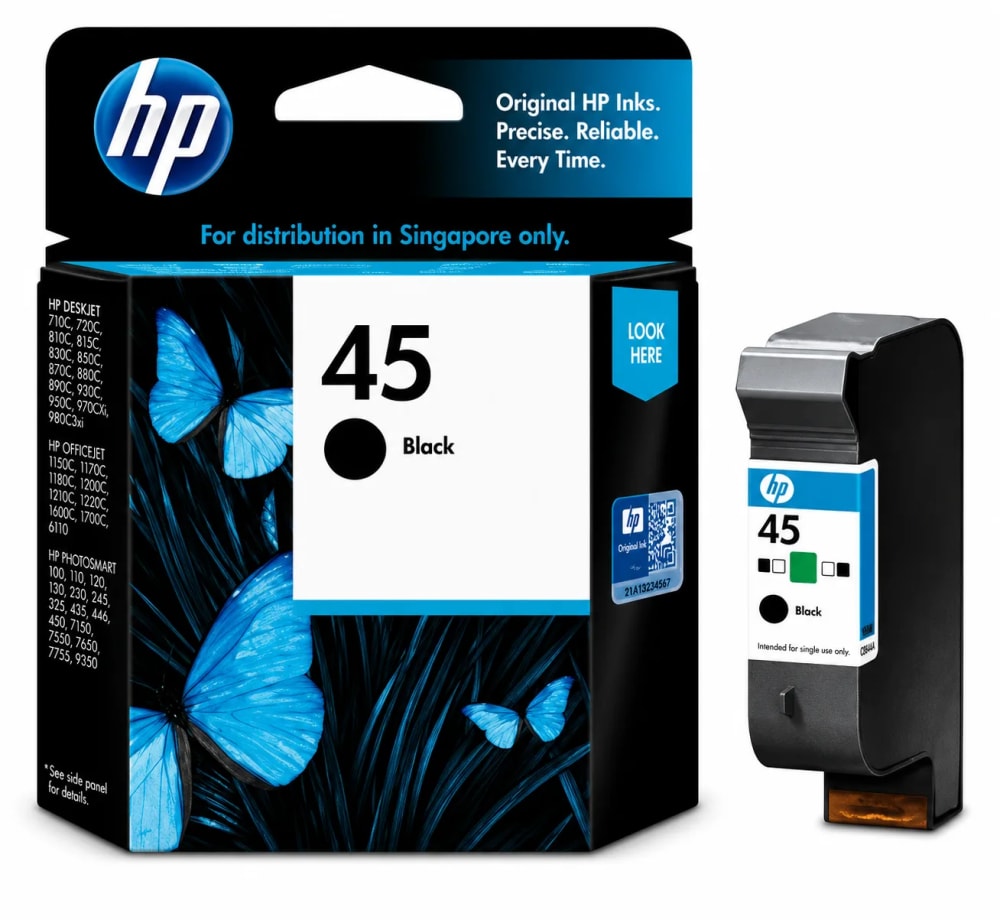 Cartucho HP 45 negro 51645AL original 42 ml - imagen 1