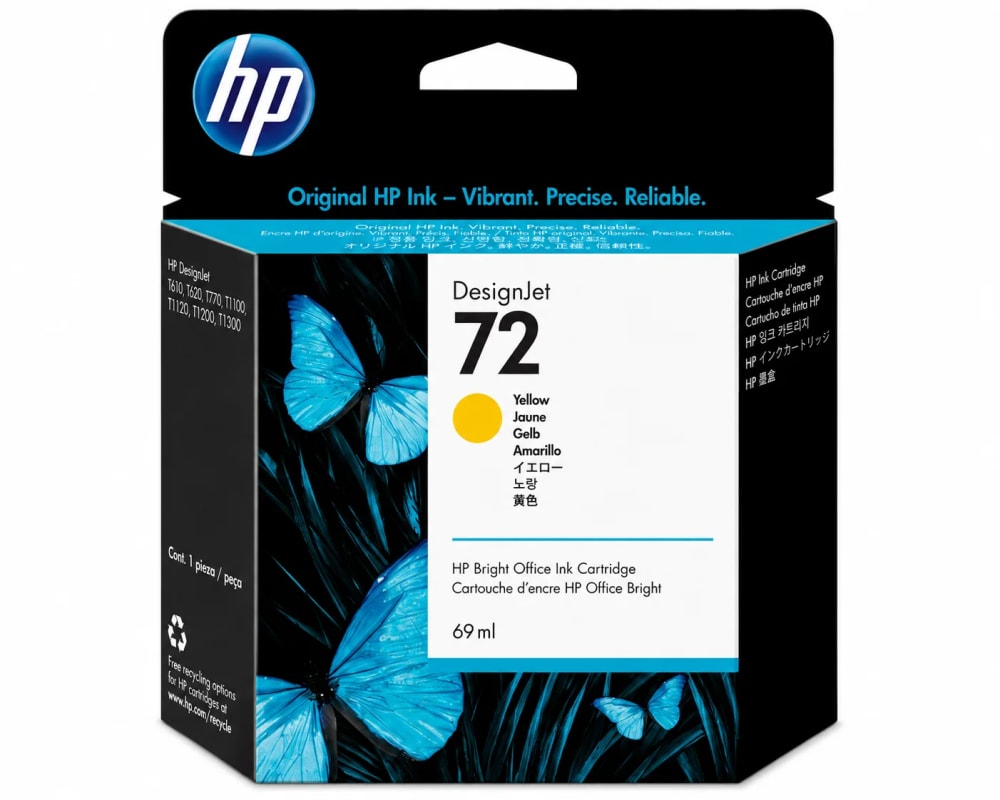 Cartucho HP 72 amarillo C9400A original - imagen 1