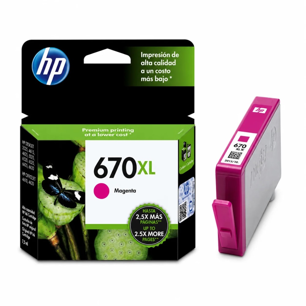 Cartucho HP 670XL CZ119AL magenta original - imagen 1