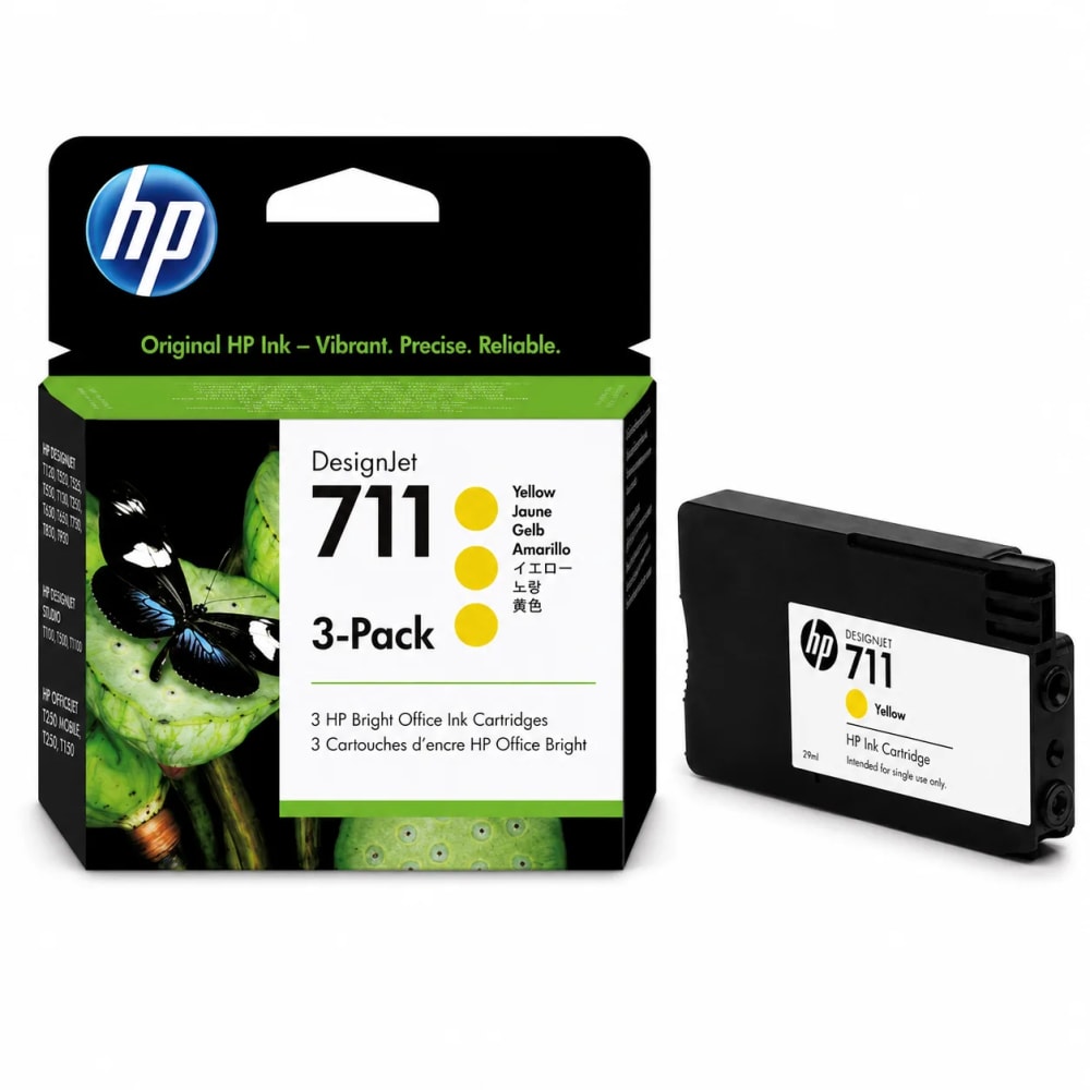 Cartucho HP 711 amarillo tripak CZ136A original - imagen 1