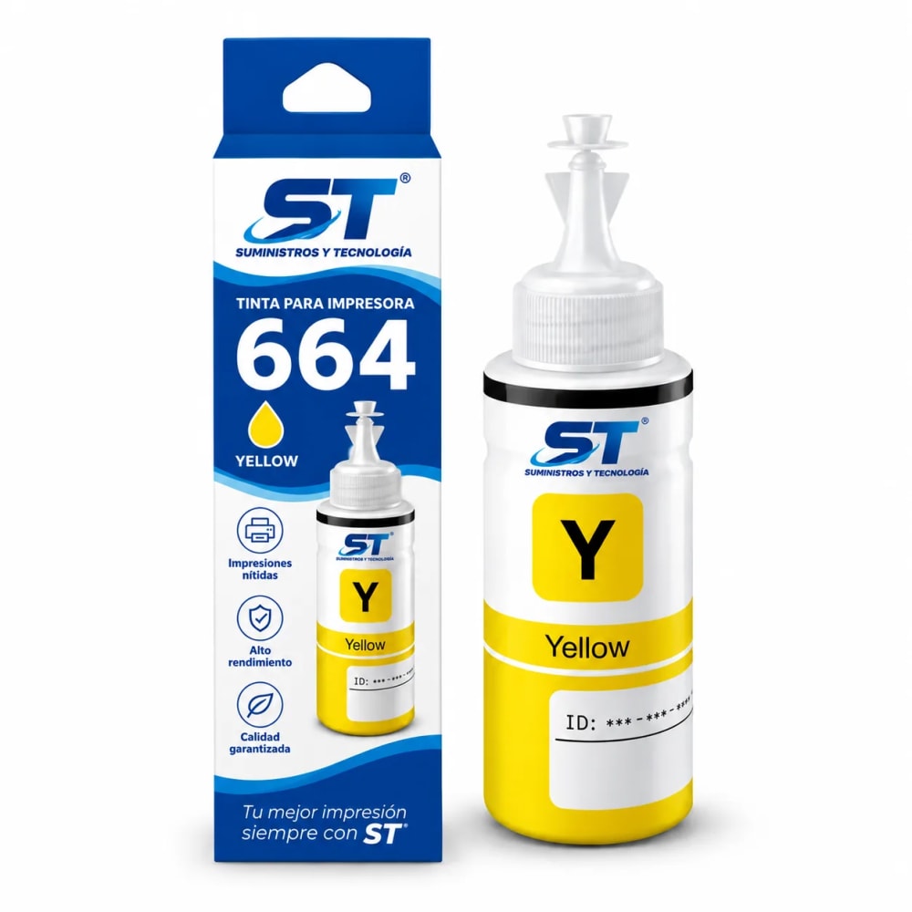Tinta alternativa ST 664 amarilla 70 ml para impresoras Epson - imagen 1