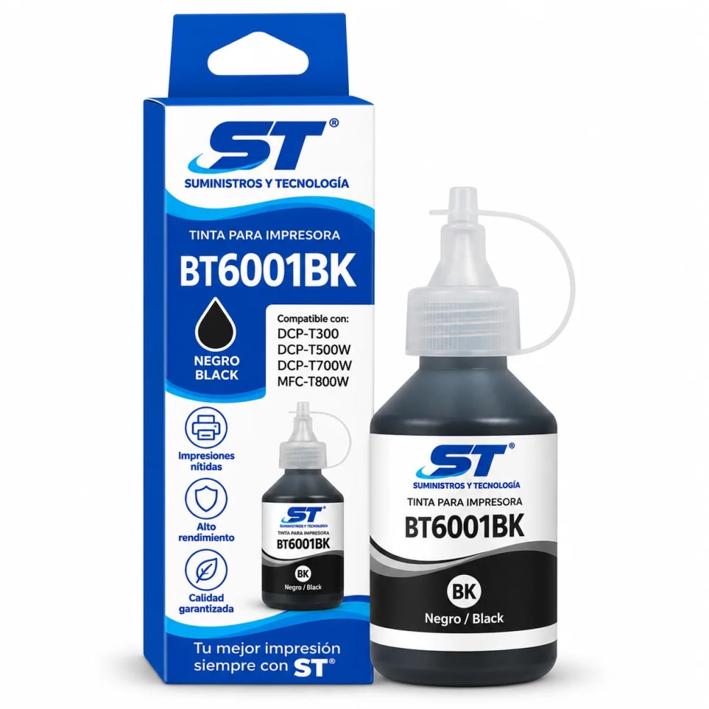 Tinta alternativa ST BT6001 negra 100 ml para impresoras Brother - imagen 1