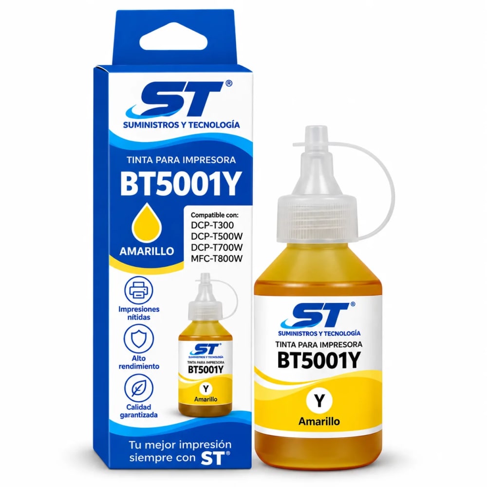 Tinta alternativa ST BT5001 amarilla 50 ml para impresoras Brother - imagen 1