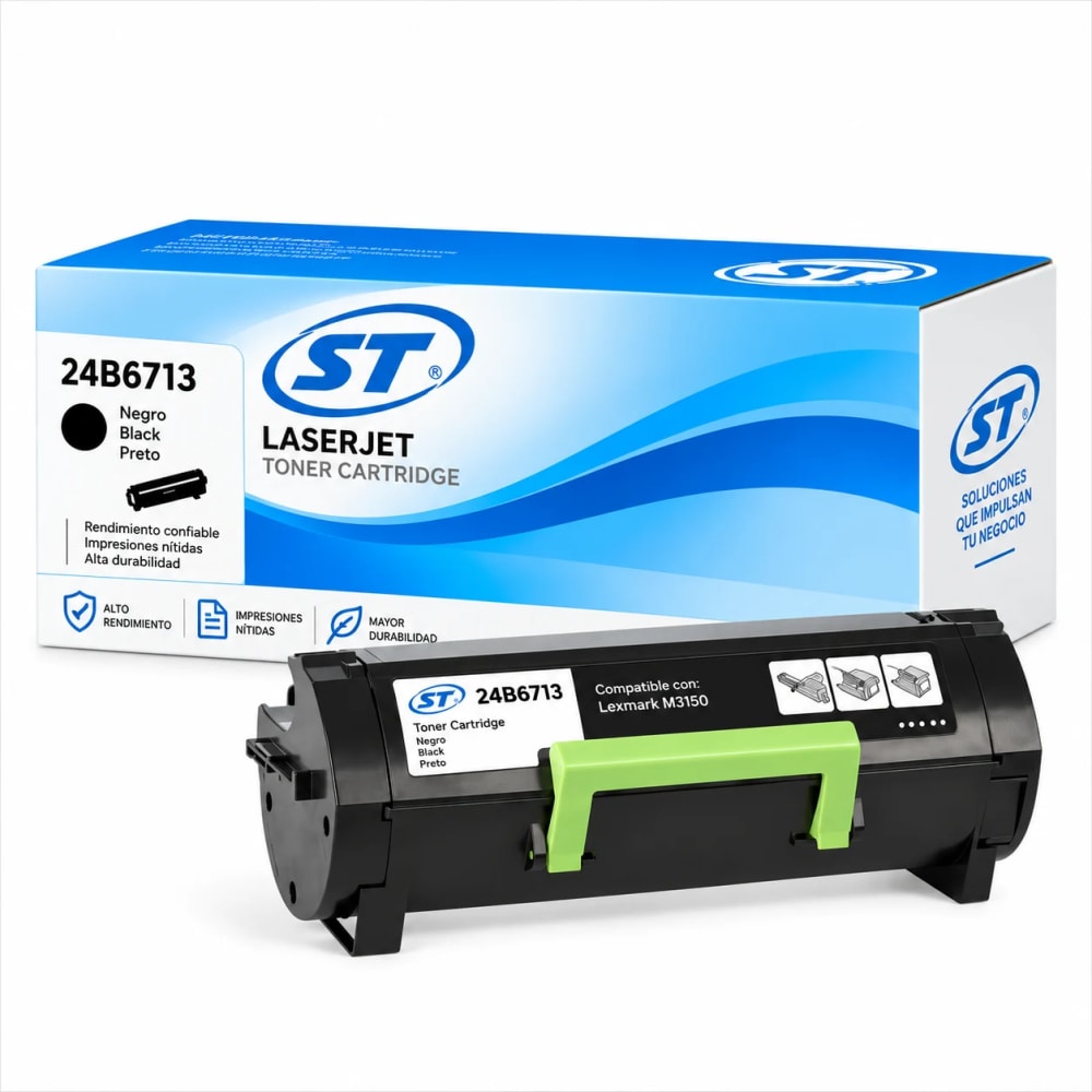 Tóner alternativo ST 24B6713 M3150 negro para impresoras Lexmark - imagen 1