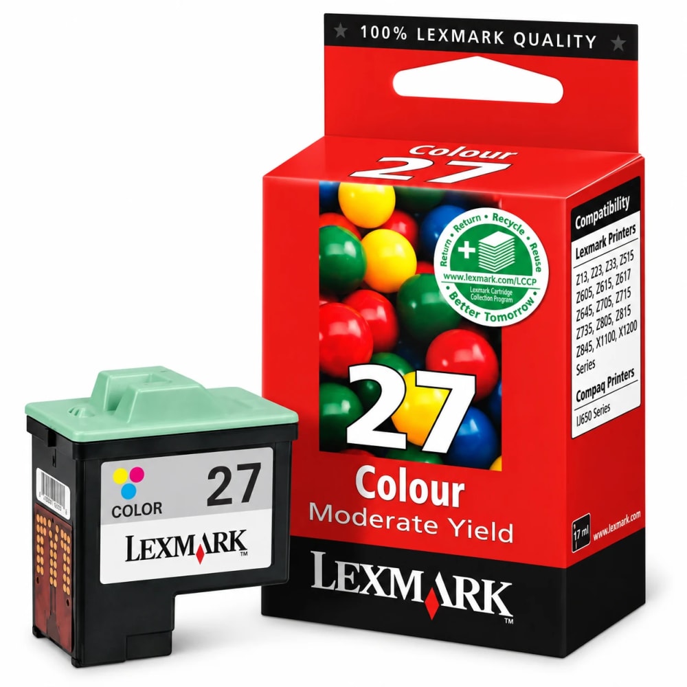Cartucho Lexmark 27 color original - imagen 1