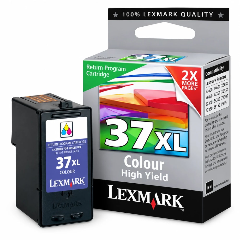 Cartucho Lexmark 37XL color original - imagen 1