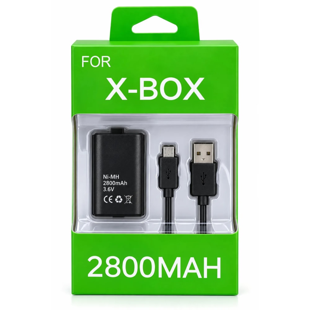 Kit carga y juega 2800 mAh compatible con control Xbox One - imagen 1