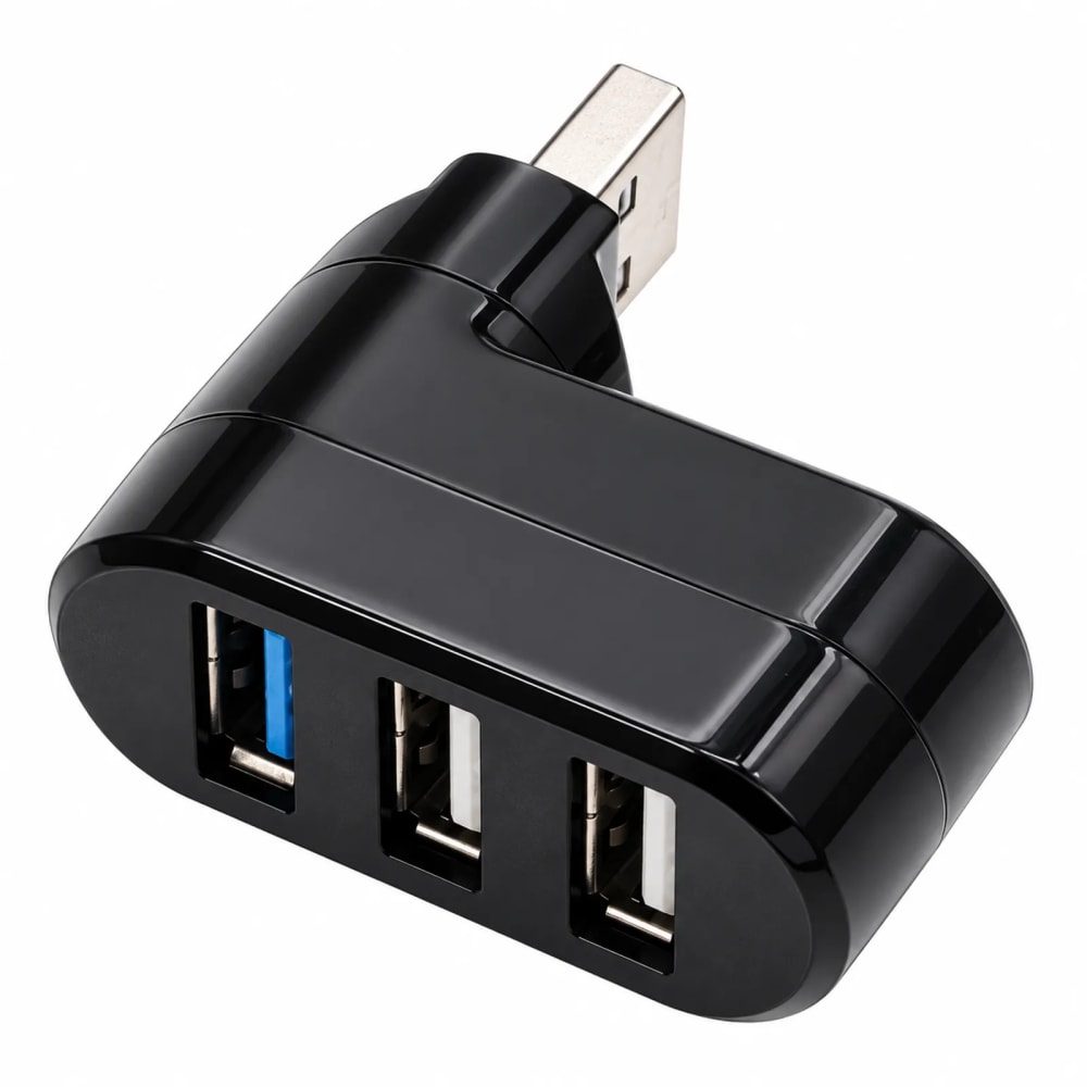 Hub USB 3.0 negro de 3 puertos - imagen 1