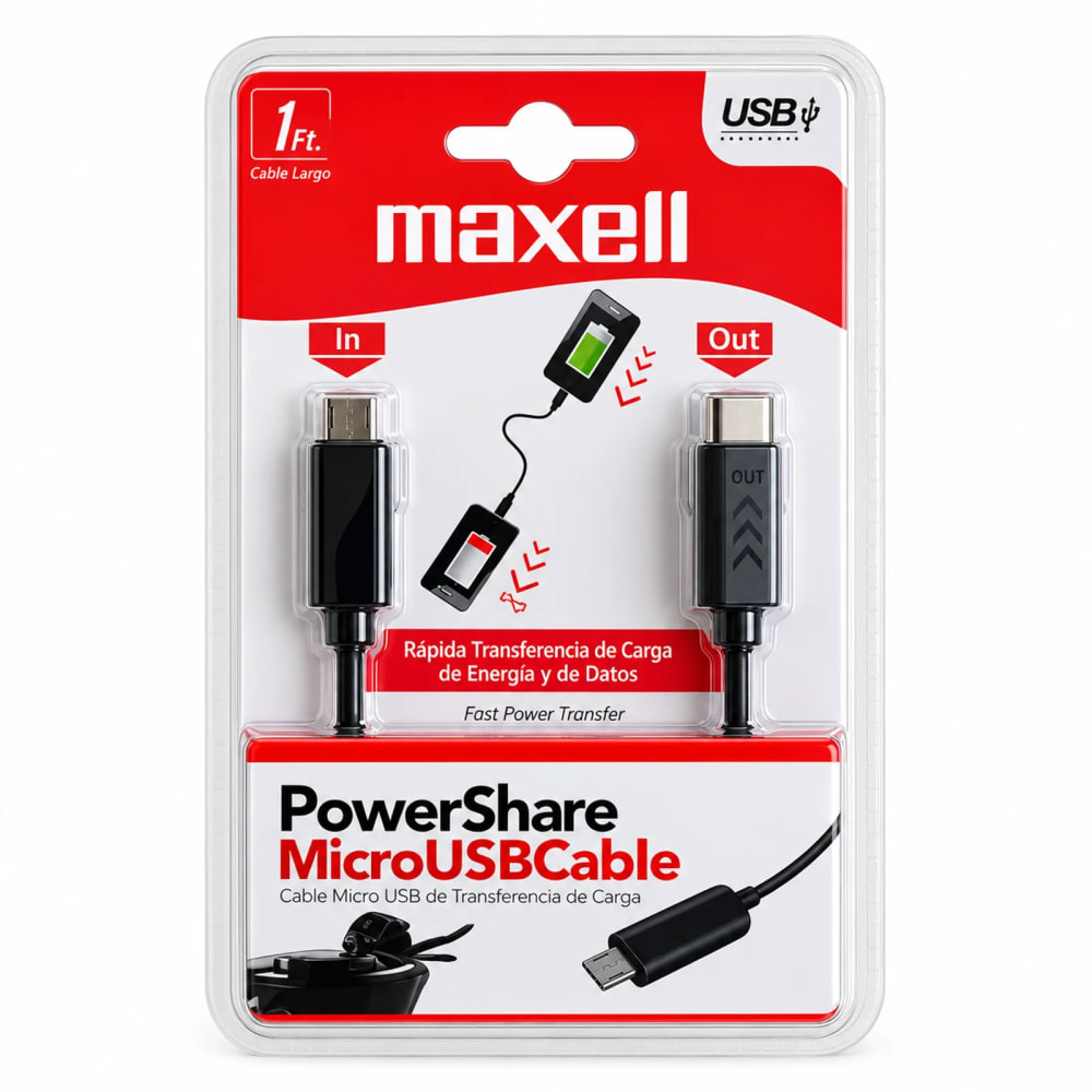 Cable Maxell V8 a V8 - imagen 1