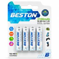 Pilas Beston recargables AA 2100 mAh x 4 - imagen 1