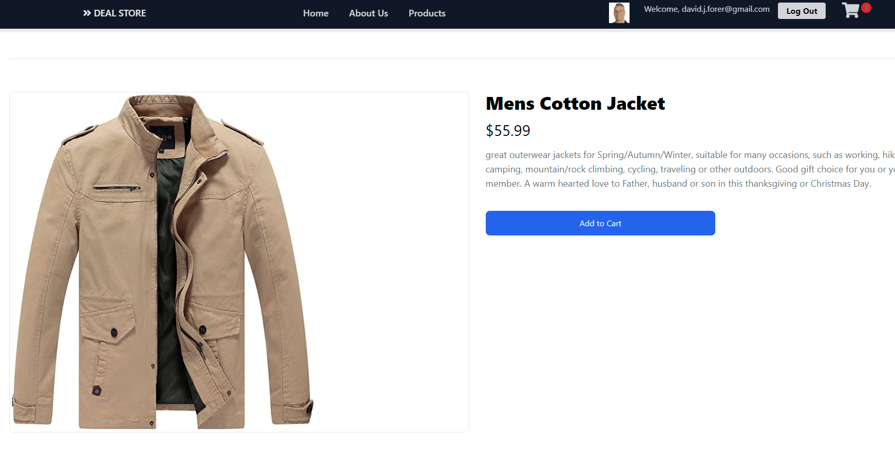 Product Page screenshot