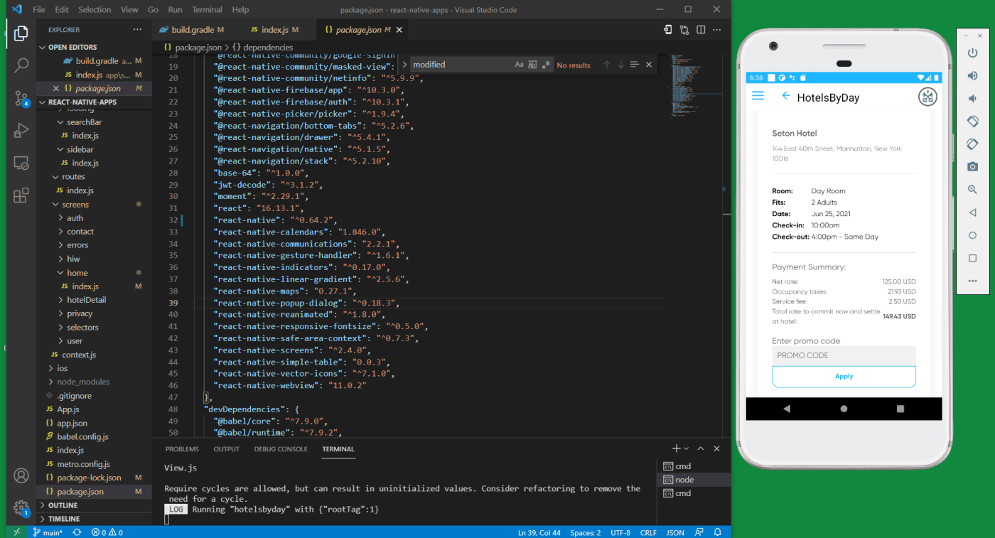 Android Studio E-Commerce App React Nativeimage