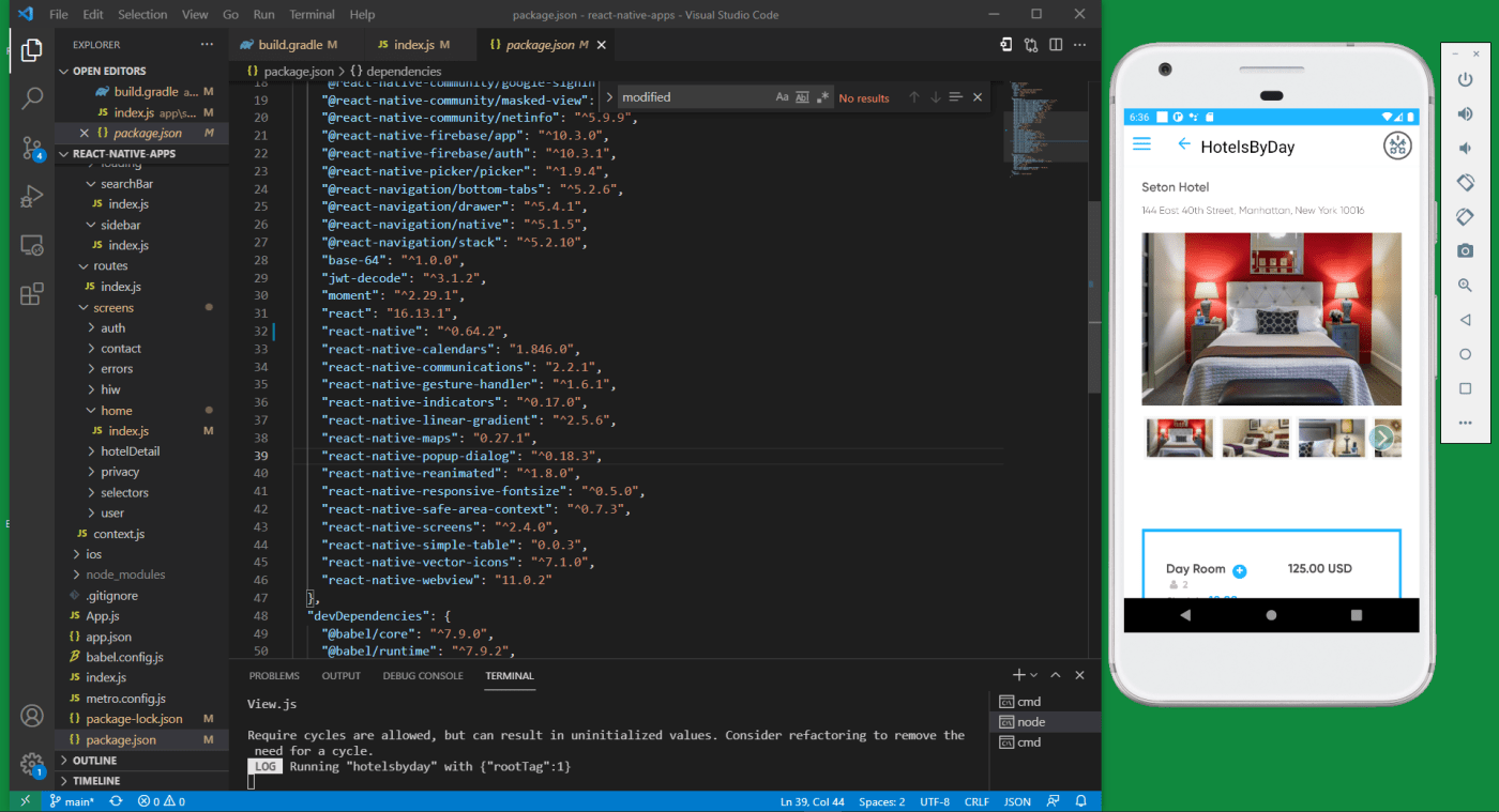 Android Studio E-Commerce App React Nativeimage