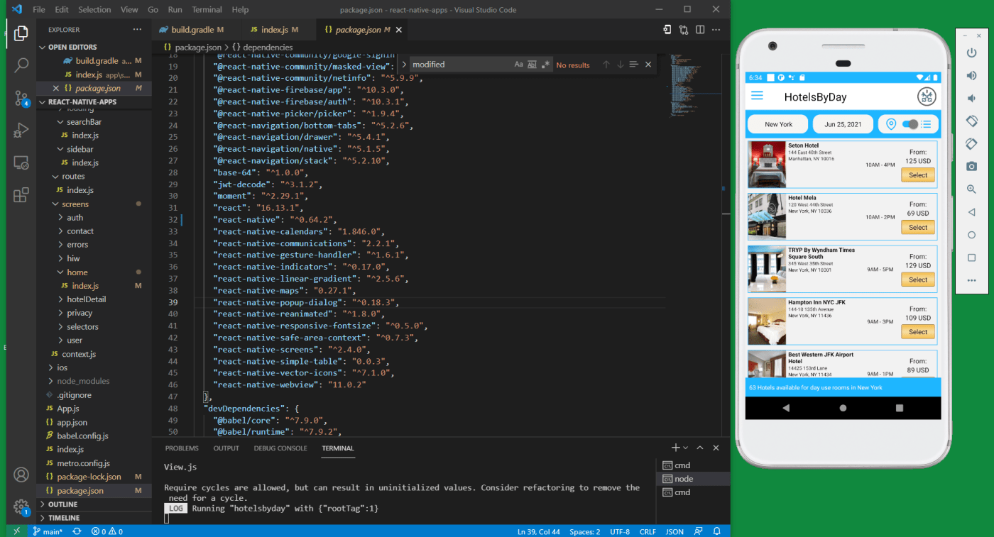 Android Studio E-Commerce App React Nativeimage
