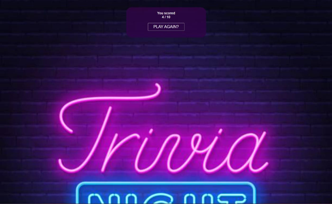Trivia Challenge App with ReactJSimage