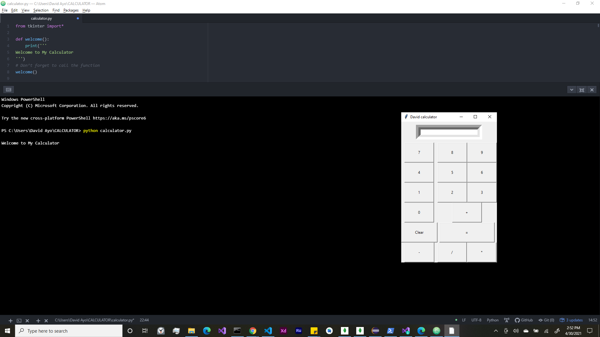 The Best Calculator App for Python - PyCharm vs. Atom image